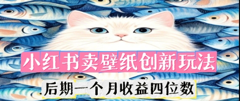 小红书卖壁纸创新玩法，后期一个月收益四位数-知拾光-汇聚优质知识，拾获理想前程。