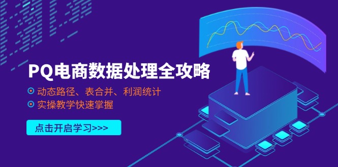 （14240期）PQ电商数据处理全攻略，动态路径、表合并、利润统计，实操教学快速掌握-知拾光-汇聚优质知识，拾获理想前程。