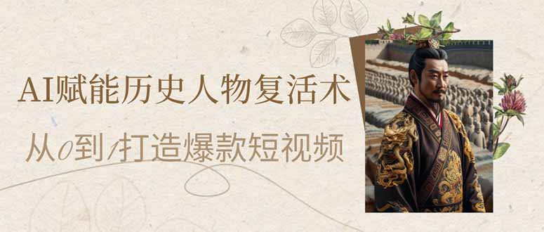 （14311期）AI赋能历史人物复活术：从0到1打造爆款短视频-知拾光-汇聚优质知识，拾获理想前程。
