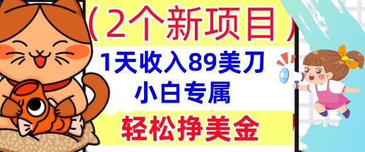 2个新项目，轻松挣美金， 1天收入89美刀，小白专属，干货分享-知拾光-汇聚优质知识，拾获理想前程。