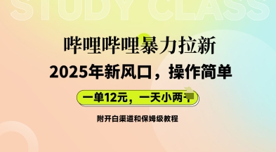 哔哩哔哩暴力拉新：2025年新风口，一单12元，一天数张(附开白渠道和保姆级教程)-知拾光-汇聚优质知识，拾获理想前程。