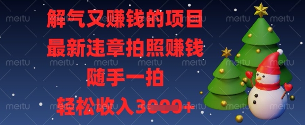 解气又挣钱的项目,最新违章拍照挣钱,随手一拍,轻松收入数张【揭秘】-知拾光-汇聚优质知识,拾获理想前程。